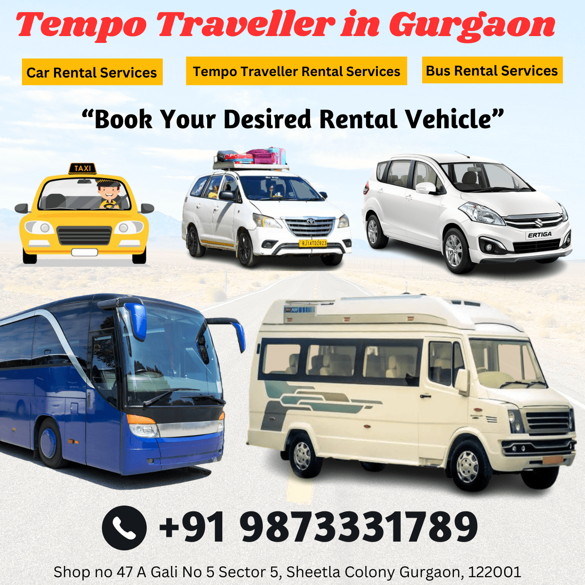 Tempo Traveller in Gurgaon
